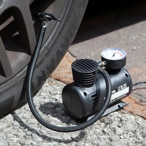 Compresor de Aire Portátil para Auto 12V – Infla Llantas Rápido y con Precisión (Modelo 197)