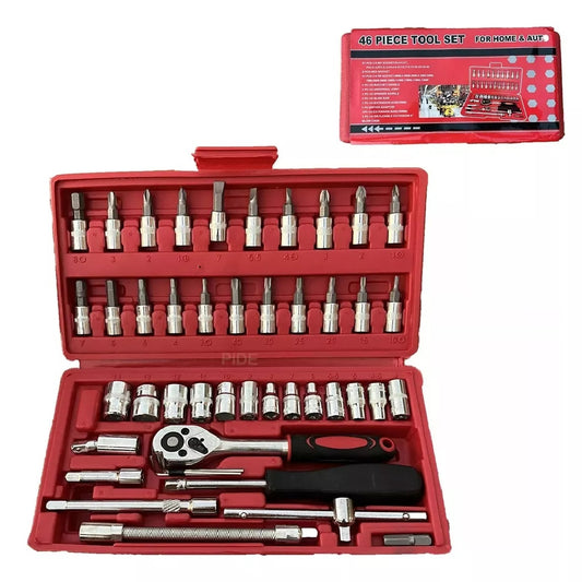 Juego de Copas y Ratchet de 46 Piezas – Completo y Multifuncional