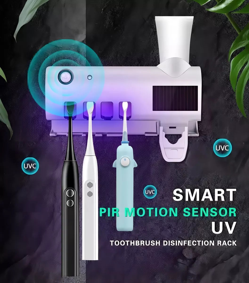 Set Dental Inteligente – Dispensador y Esterilizador UV de Cepillos