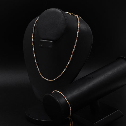 Combo Pulsera y Collar 3 Oros en Acero Inoxidable 316L – Estilo, Elegancia y Durabilidad