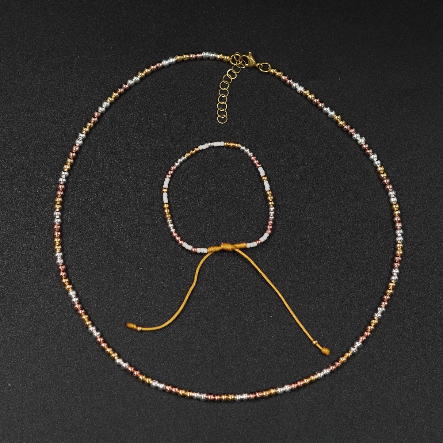 Combo Pulsera y Collar 3 Oros en Acero Inoxidable 316L – Estilo, Elegancia y Durabilidad