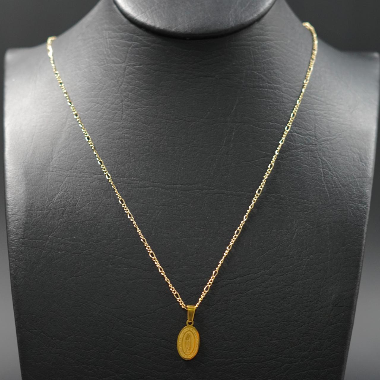 Cadena en Rodio con Dije Baño en Oro 18K – Estilo, Brillo y Durabilidad Premium