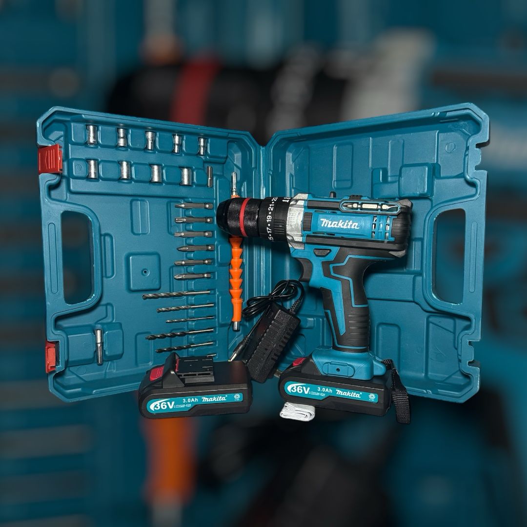 Taladro Atornillador Makita 36V Inalámbrico de Alta Potencia