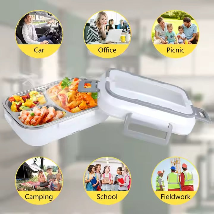 Lonchera Eléctrica con Compartimientos y Accesorios – Comodidad y Funcionalidad Todo el Día