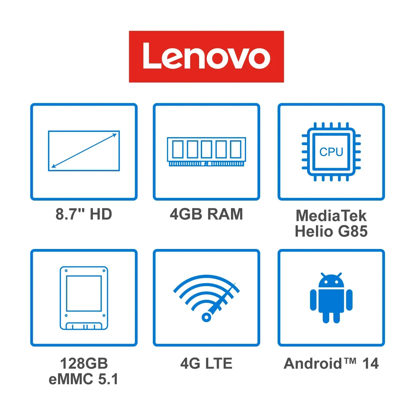 📱 Tablet Lenovo Tab One 8.7” 4GB RAM | 128GB | 4G LTE | Gris