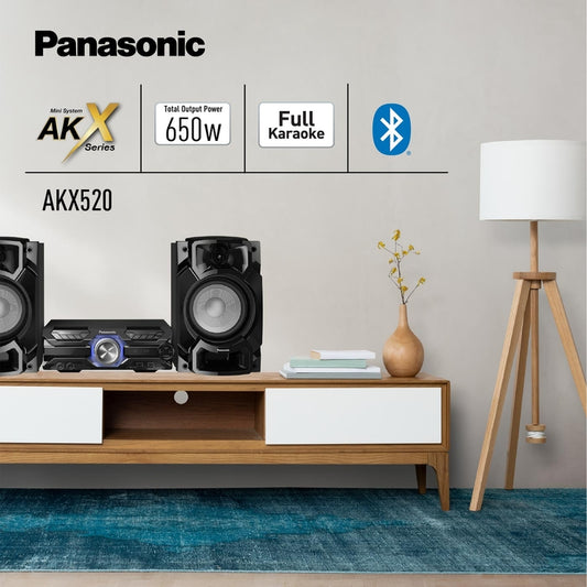 Minicomponente Panasonic SC-AKX520 650 W RMS – Sonido Profesional con Karaoke & Efectos DJ