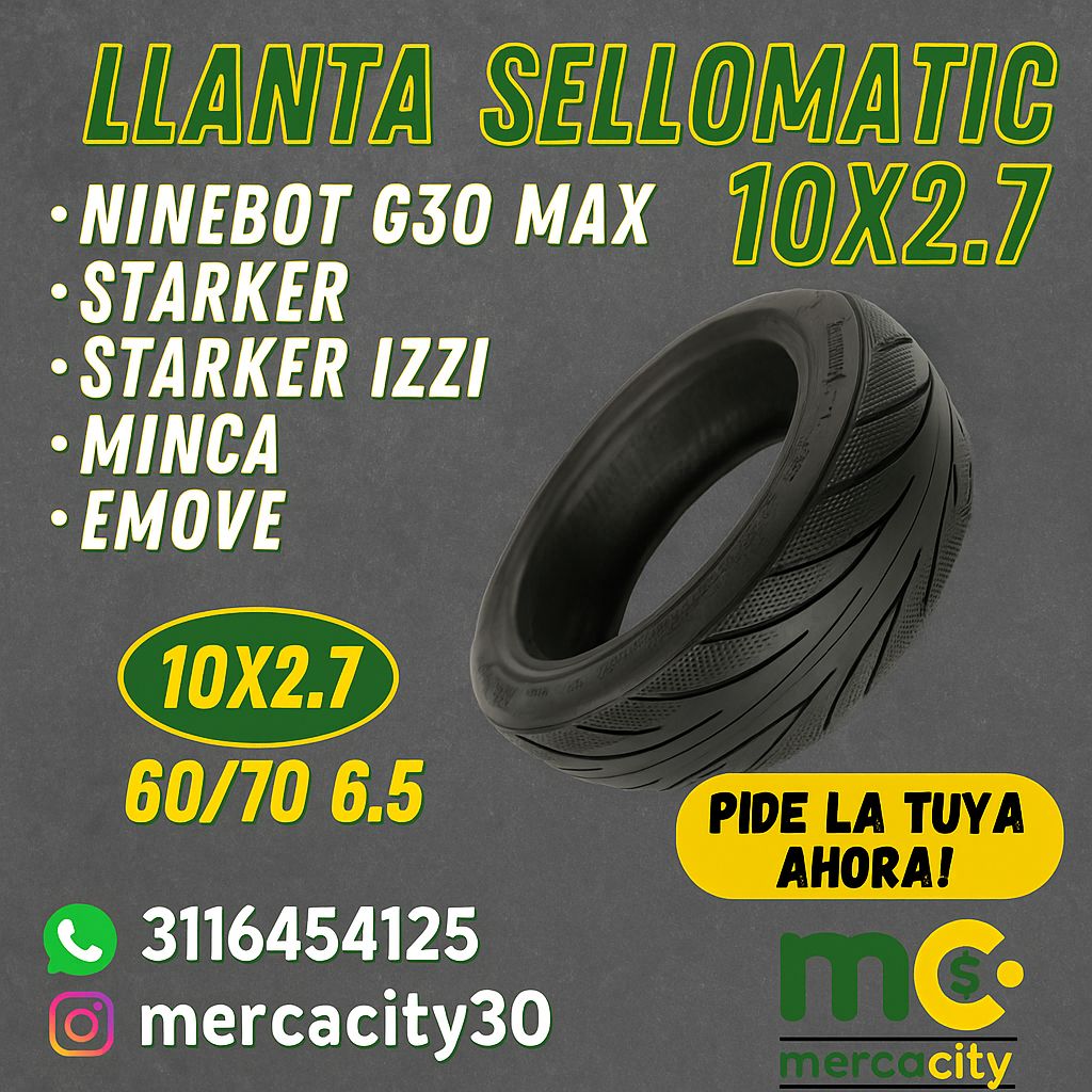 Llanta sellomatic 10x2.7