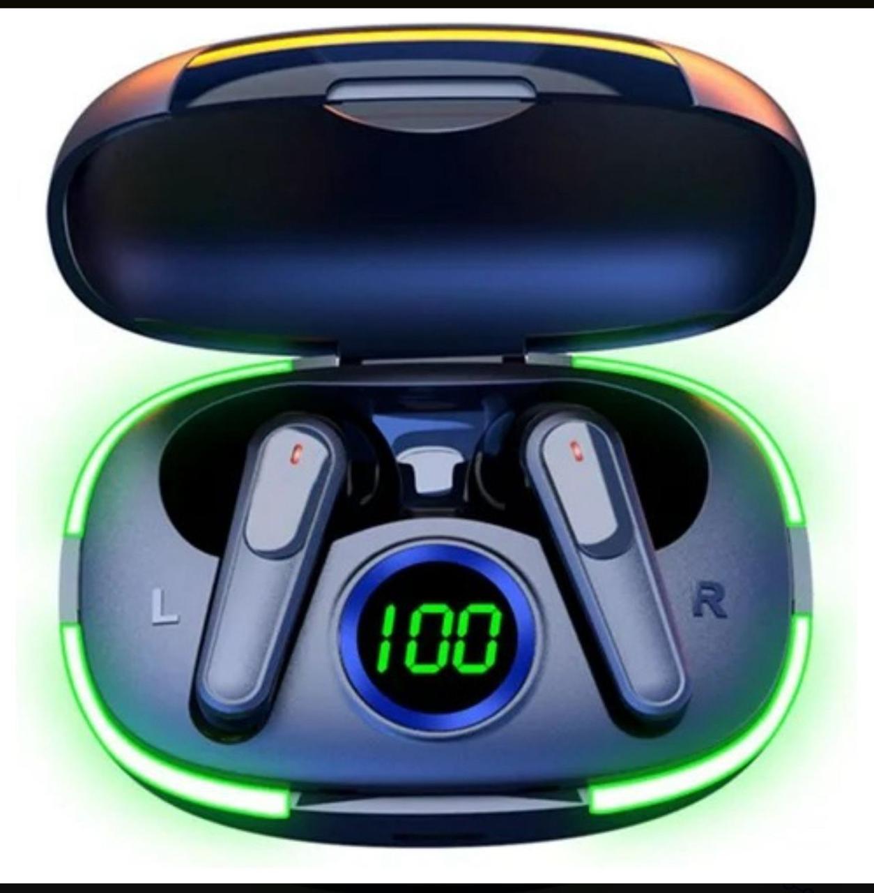 Audífonos Gamer Bluetooth con Luces LED, Pantalla Digital y Cancelación de Ruido