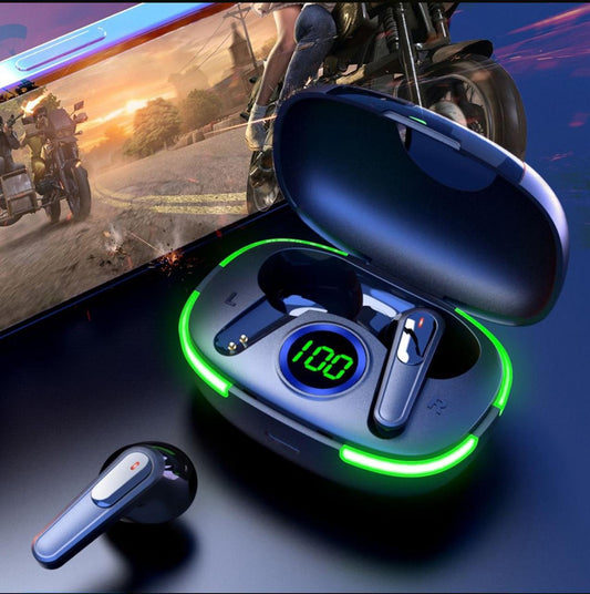 Audífonos Gamer Bluetooth con Luces LED, Pantalla Digital y Cancelación de Ruido