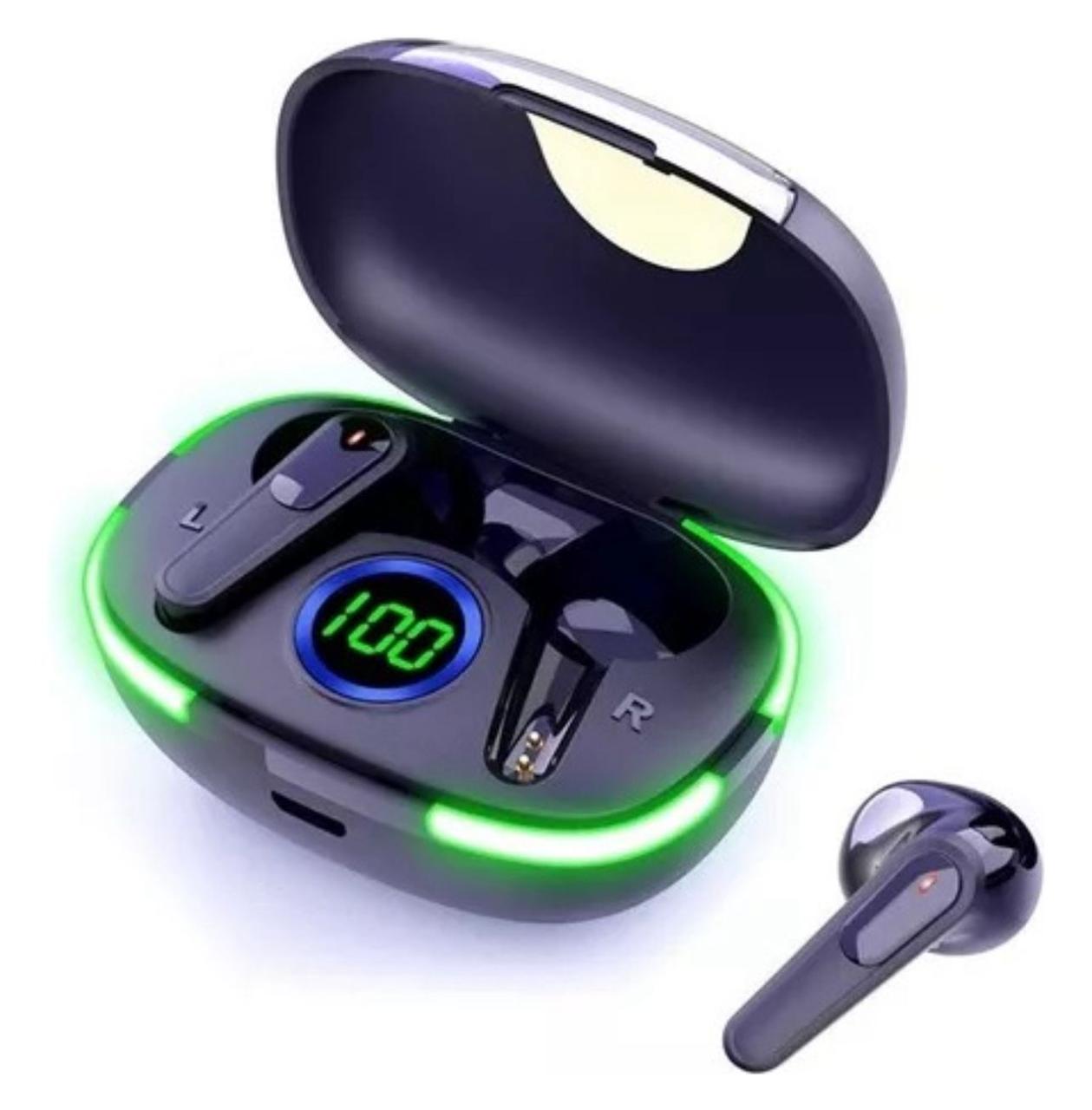Audífonos Gamer Bluetooth con Luces LED, Pantalla Digital y Cancelación de Ruido
