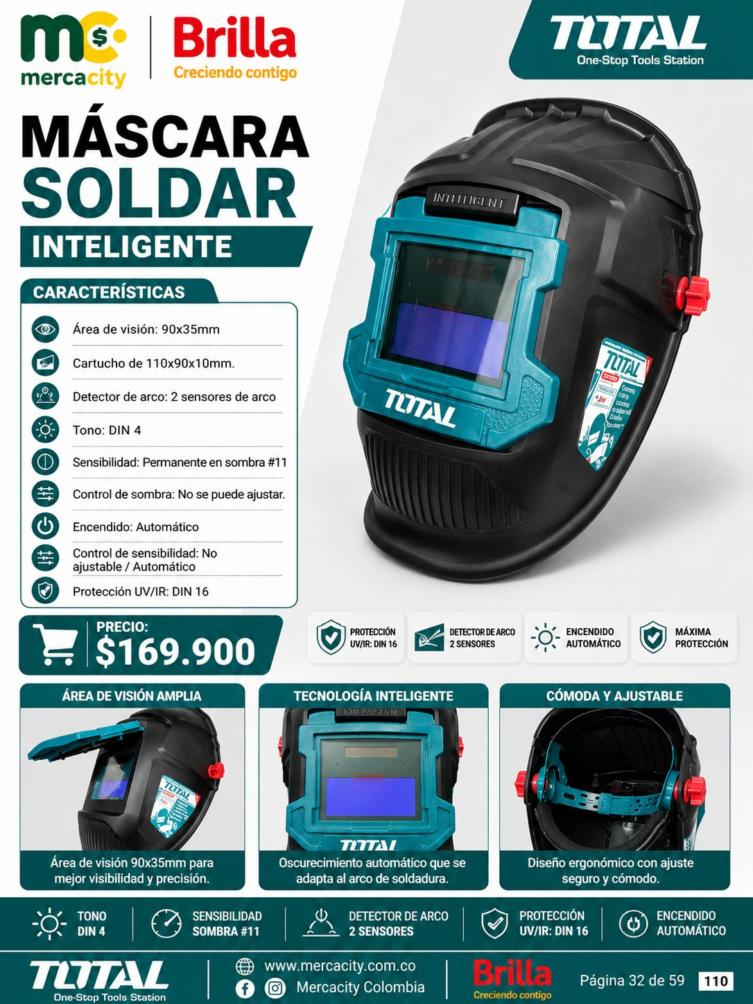 MASCARA SOLDAR INTELIGENTE TOTAL