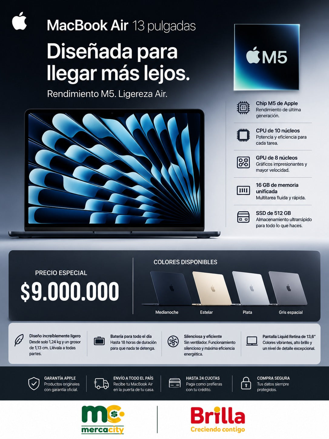 MCBOOK AIR 13 PULGADAS SHIP M5