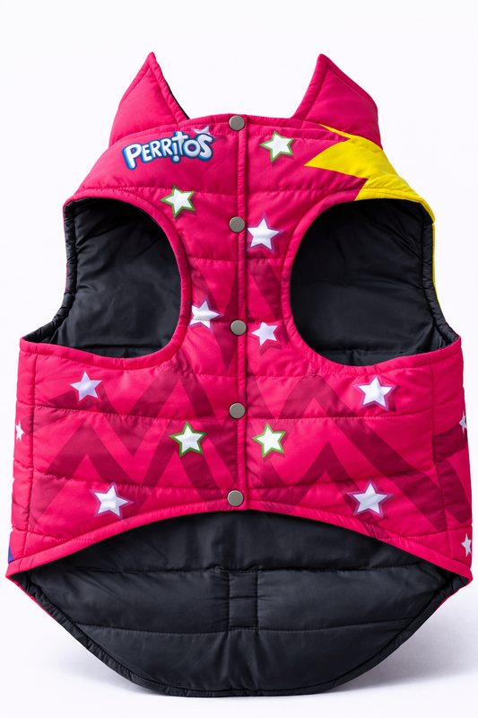 Chaleco Acolchado para Perros Perritos Pops Fucsia Talla 7XL