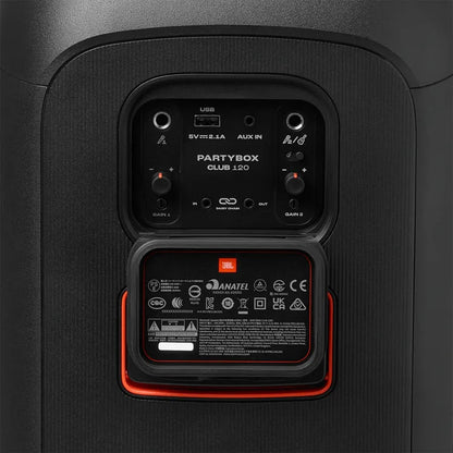 Parlante JBL PartyBox Club 120 – 160 W RMS, Luces RGB, Batería Intercambiable