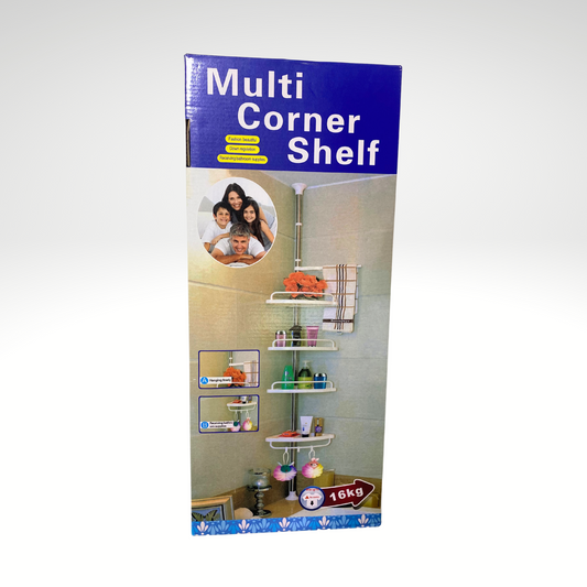 Organizador Esquinero de Baño 4 Niveles – Acero Inoxidable y Diseño Telescópico Anticorrosión