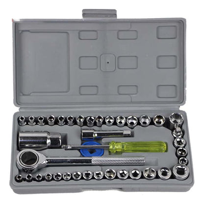 Kit Hidrolavadora Inalámbrica con 2 Baterías + Juego de Herramientas Rachet 40 Piezas – Potencia y Versatilidad en un Solo Pack