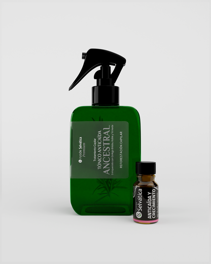 💆‍♀️ Dúo Anticaída Premium con Tónico Ancestral – Fortalece y Estimula el Crecimiento Capilar