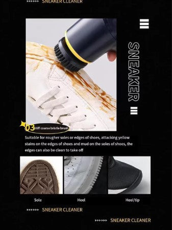 Cepillo Eléctrico 3 en 1 para Limpieza de Calzado – Recargable y Portátil