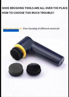 Cepillo Eléctrico 3 en 1 para Limpieza de Calzado – Recargable y Portátil