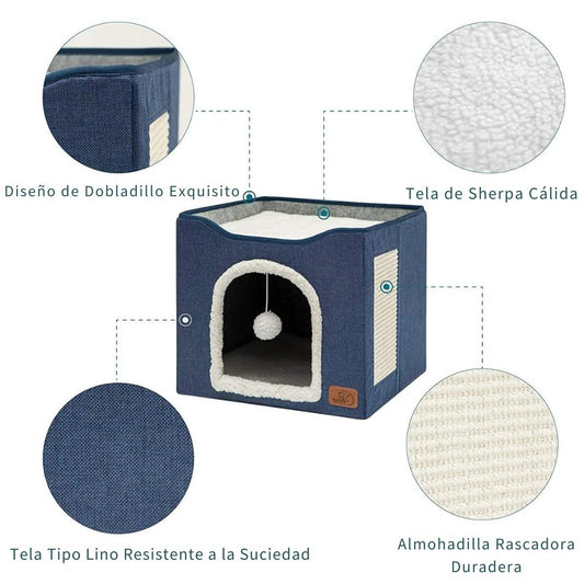 🐾 Cama Plegable para Gatos – Suave, Compacta y Acogedora