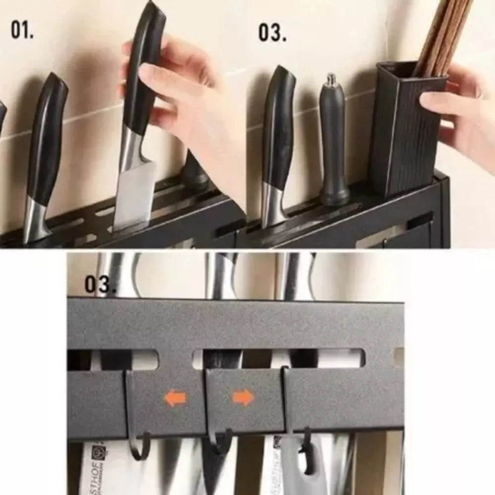 Soporte Magnético para Cuchillos de Pared – Ahorra Espacio y Organiza Tu Cocina