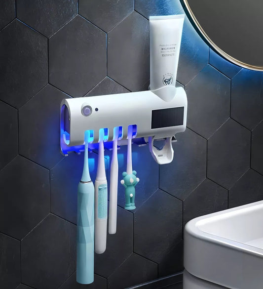 Set Dental Inteligente – Dispensador y Esterilizador UV de Cepillos