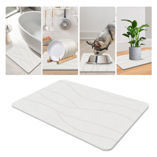 Tapete de Piedra Diatomita Ultra Absorbente – Secado Rápido y Antideslizante para Baño