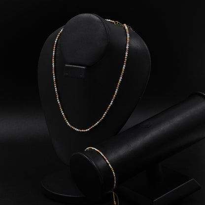 Combo Pulsera y Collar 3 Oros en Acero Inoxidable 316L – Estilo, Elegancia y Durabilidad