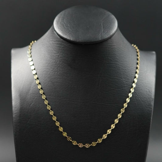 Cadena Gucci Dorada Plana HM en Acero Inoxidable 316L – Estilo, Brillo y Durabilidad Garantizada