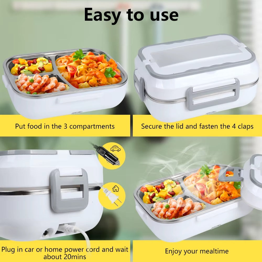 Lonchera Eléctrica con Compartimientos y Accesorios – Comodidad y Funcionalidad Todo el Día