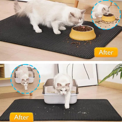 🐾 Tapete Doble Alfombra para Gato – Control de Arena y Máxima Comodidad 🐱