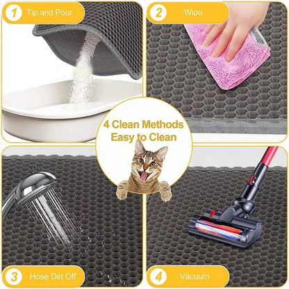 🐾 Tapete Doble Alfombra para Gato – Control de Arena y Máxima Comodidad 🐱