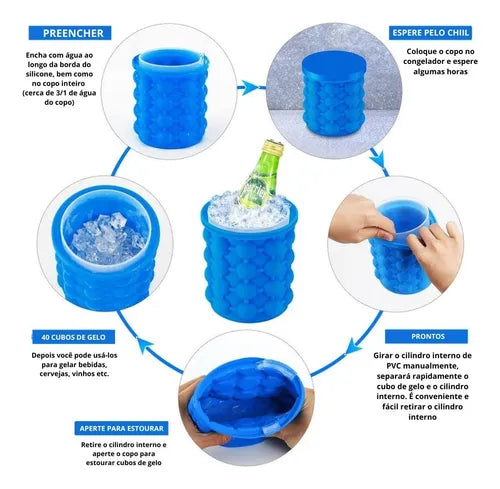 🧊 Molde de Silicona para Cubos de Hielo – Práctico, Reutilizable y Multiusos 🍹✨