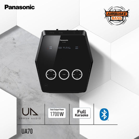 Panasonic SC-UA70 1700 W RMS – Torre “Urban Audio” con Airquake Bass, Karaoke & Party