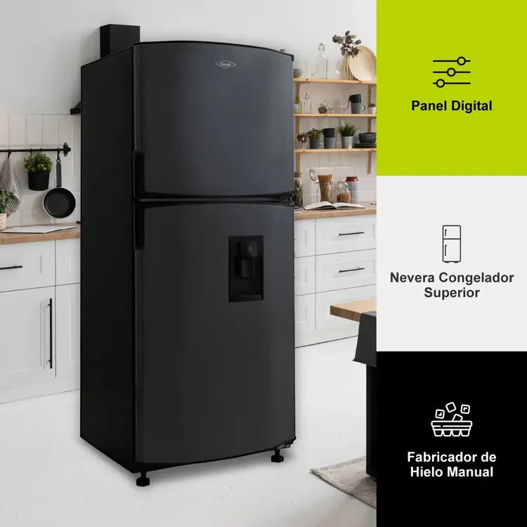 Nevera Haceb N243 No Frost 226 L – Manija Integrada Titanio / Gris Plomo
