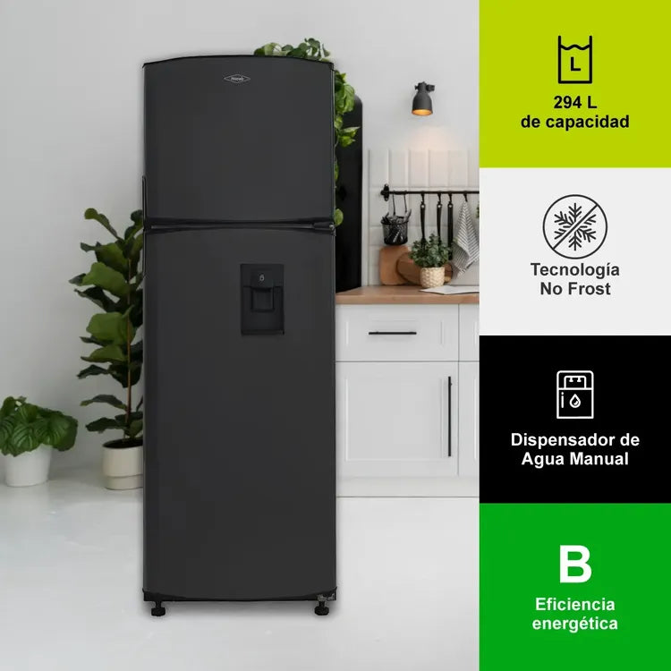 Nevera Haceb N311 No Frost 294 L – Manija Interna Titanio / Gris Plomo, Eficiencia Energética B