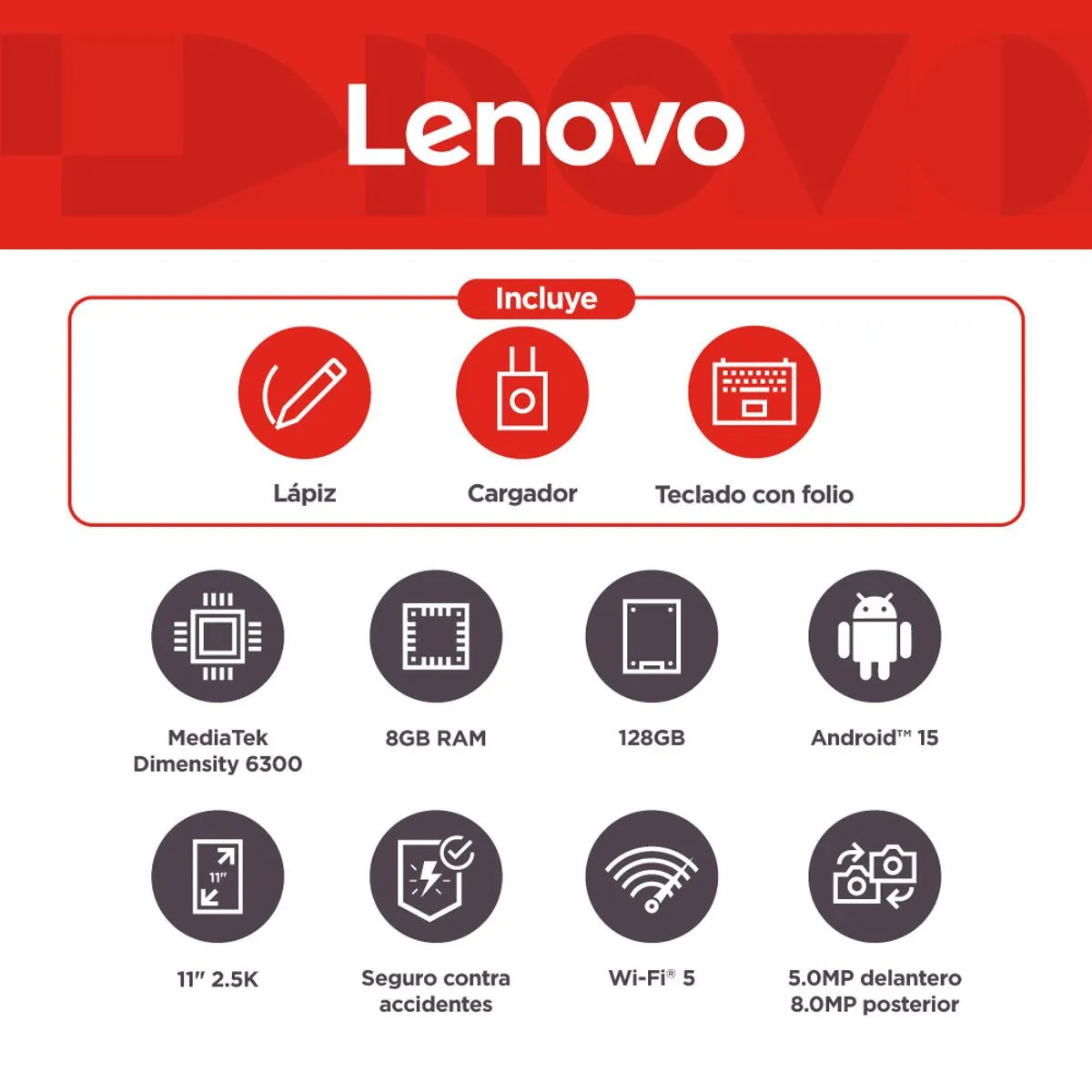 🖥️ Tablet Lenovo Idea Tab 11” 8GB RAM + 128GB  Incluye Teclado y Lápiz