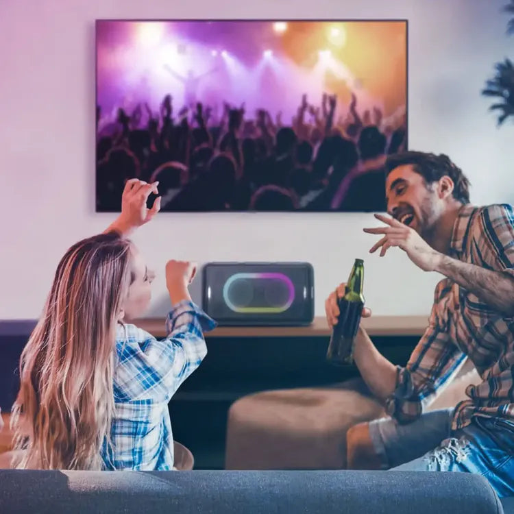Torre de Sonido Panasonic SC-TMAX15 300 W RMS – Doble Woofer & Iluminación LED
