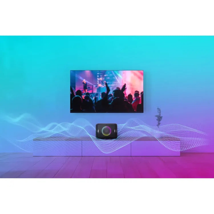 Parlante Portátil Panasonic SC-BMAX5 75 W RMS – Bluetooth + Batería 9 h + Luces Fiesta