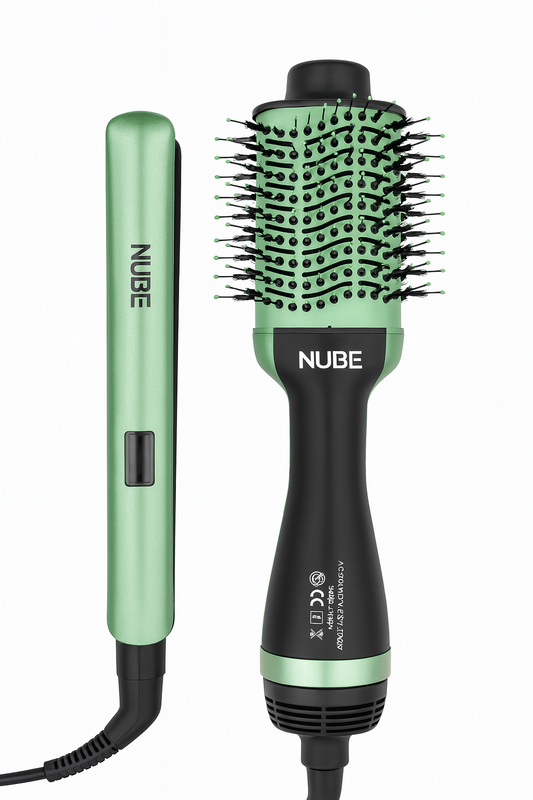 🌟 Combo Profesional NUBE: Cepillo Secador + Plancha Alisadora 🌟