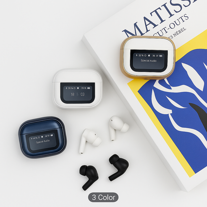 Auriculares Bluetooth con Pantalla LED Smart Display | Sonido Hi-Fi, Larga Autonomía, Diseño Premium