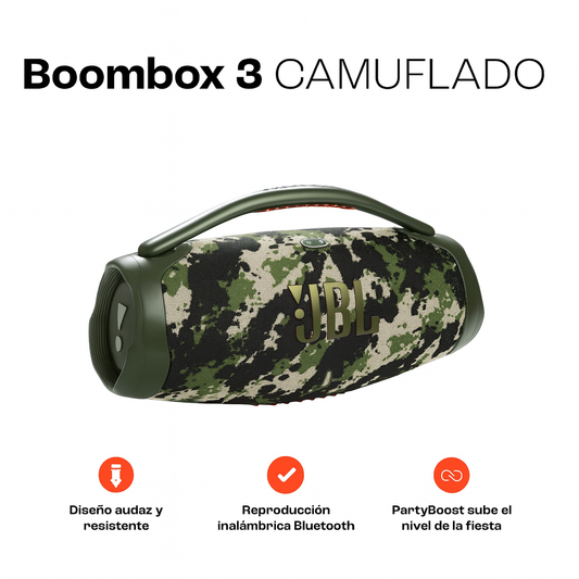 JBL Boombox 3 – Potencia y estilo en cada momento