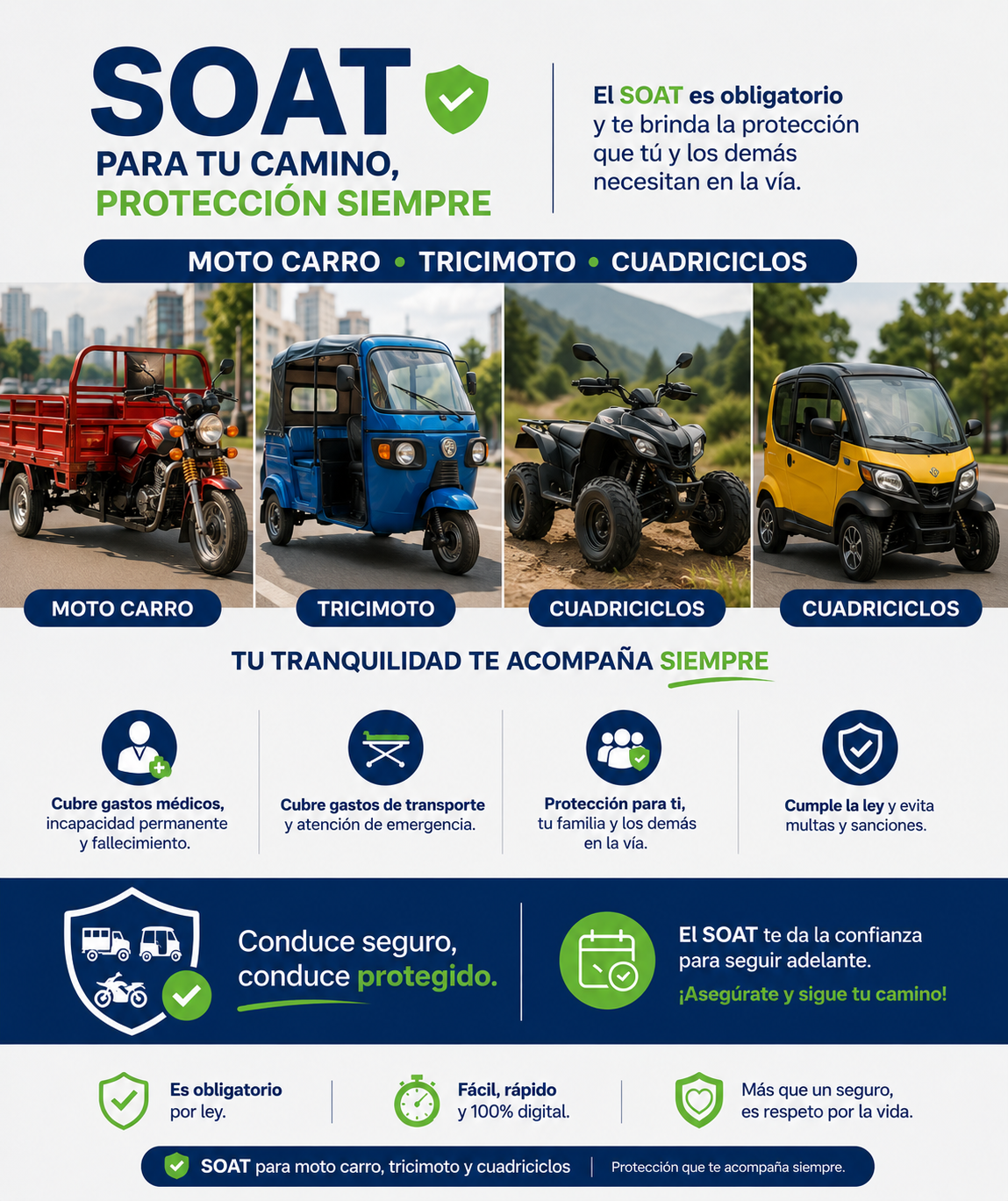 SOAT PARA MOTO CARRO, TRICIMOTO Y CUADRICICLOS
