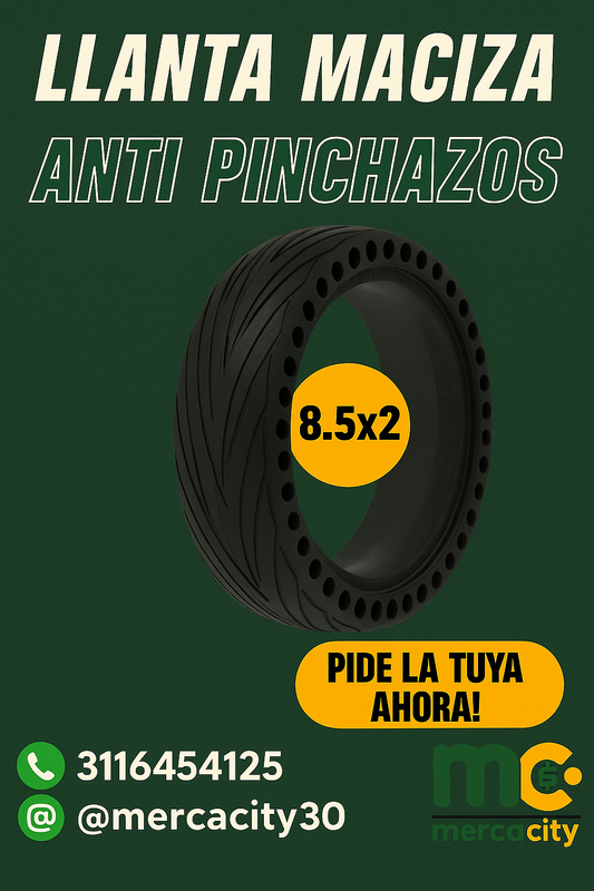 Llanta maciza antipinchazos 8.5X2