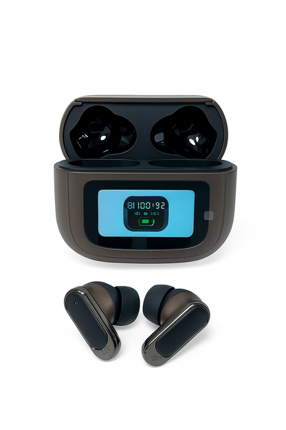 Auriculares Bluetooth con Pantalla LED Smart Display | Sonido Hi-Fi, Larga Autonomía, Diseño Premium