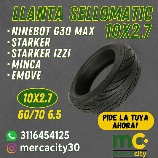 Llanta sellomatic 10x2.7