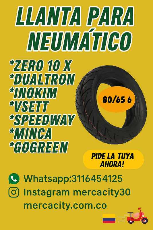 Llanta para neumatico 80/65 6