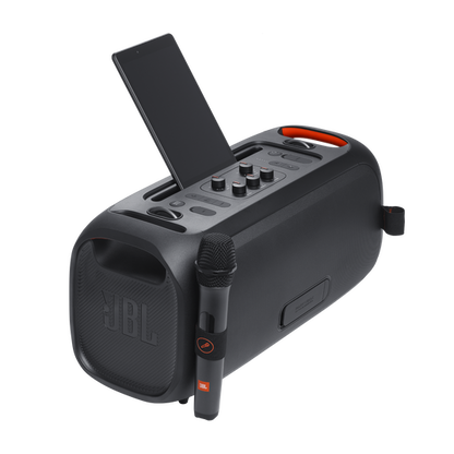 JBL PartyBox On-The-Go Essential – 100 W, Micrófono Inalámbrico, Luces RGB & Batería 6h