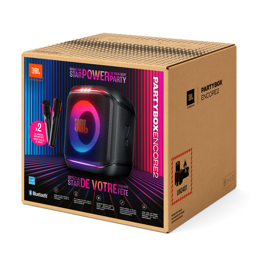 JBL PartyBox Encore 2 – 100 W, Micrófono Inalámbrico, Hasta 15 H de Batería, IPX4