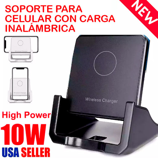 SOPORTE PARA CELULAR CON CARGA INALÁMBRICA ⚡🤩